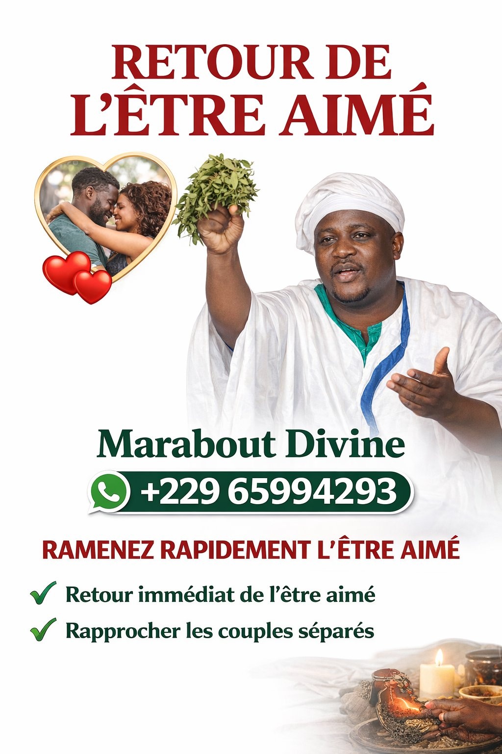 Marabout puissant pour problèmes de couple Tel:+22965994293