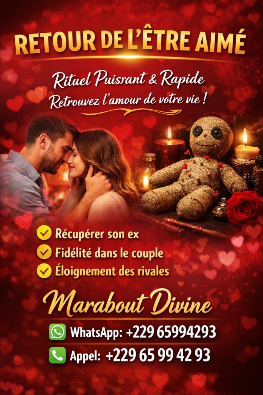 Marabout médium amour et mariage Tel:+22965994293