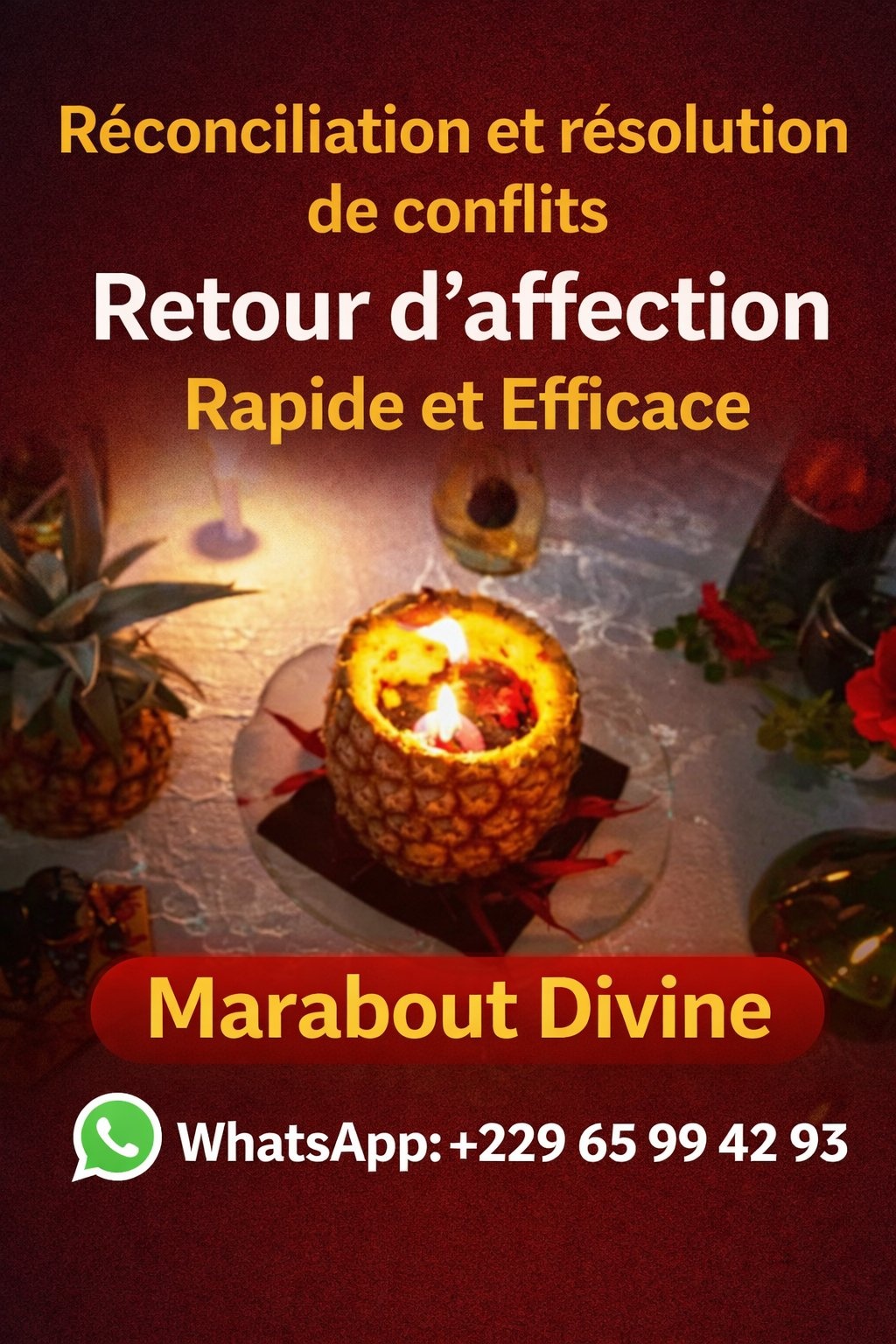 Rituel d'amour puissant et efficace Tel:+22965994293