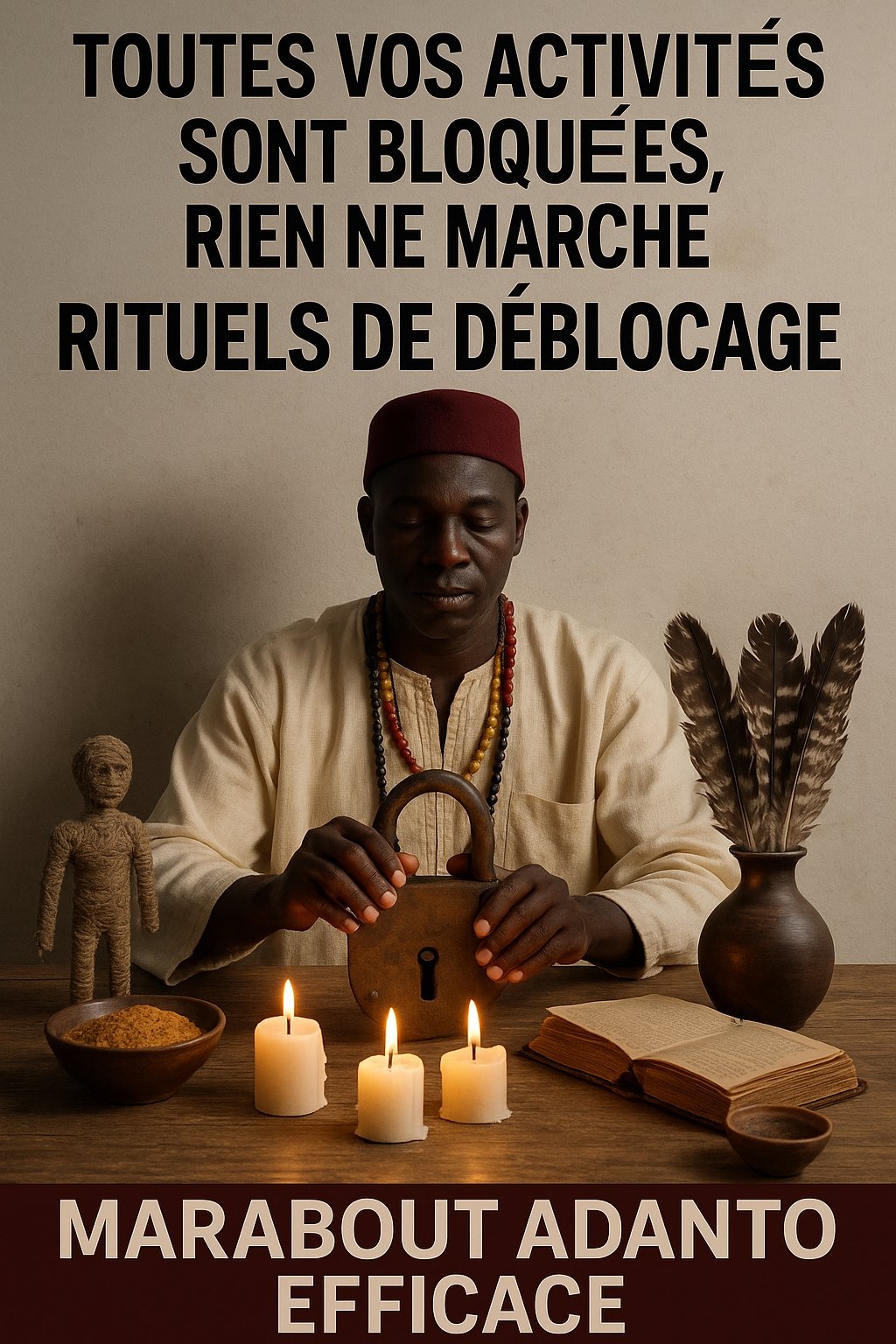 GRAND MAÎTRE ADANTO  Spécialiste des questions d’amour et du retour d’affection