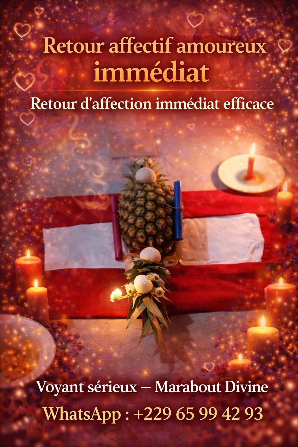 Rituel de retour affectif immédiat rapide Tél +22965994293