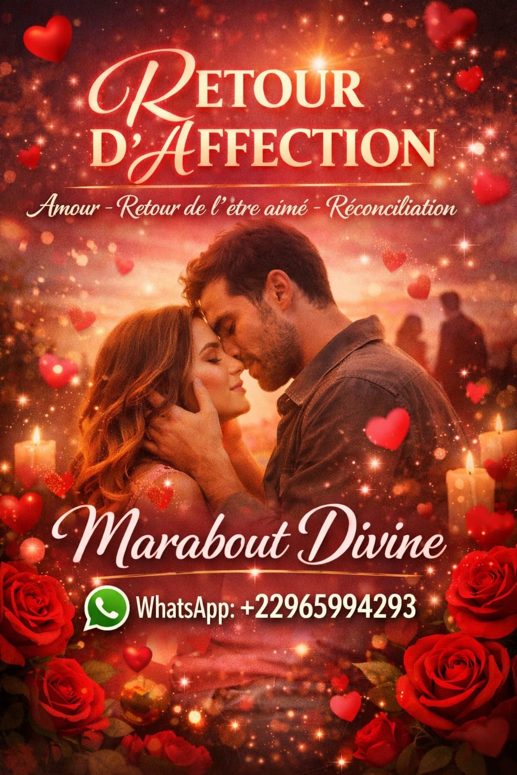 Vrai Retour Affectif Amoureux Rapide en 24h Tél +22965994293