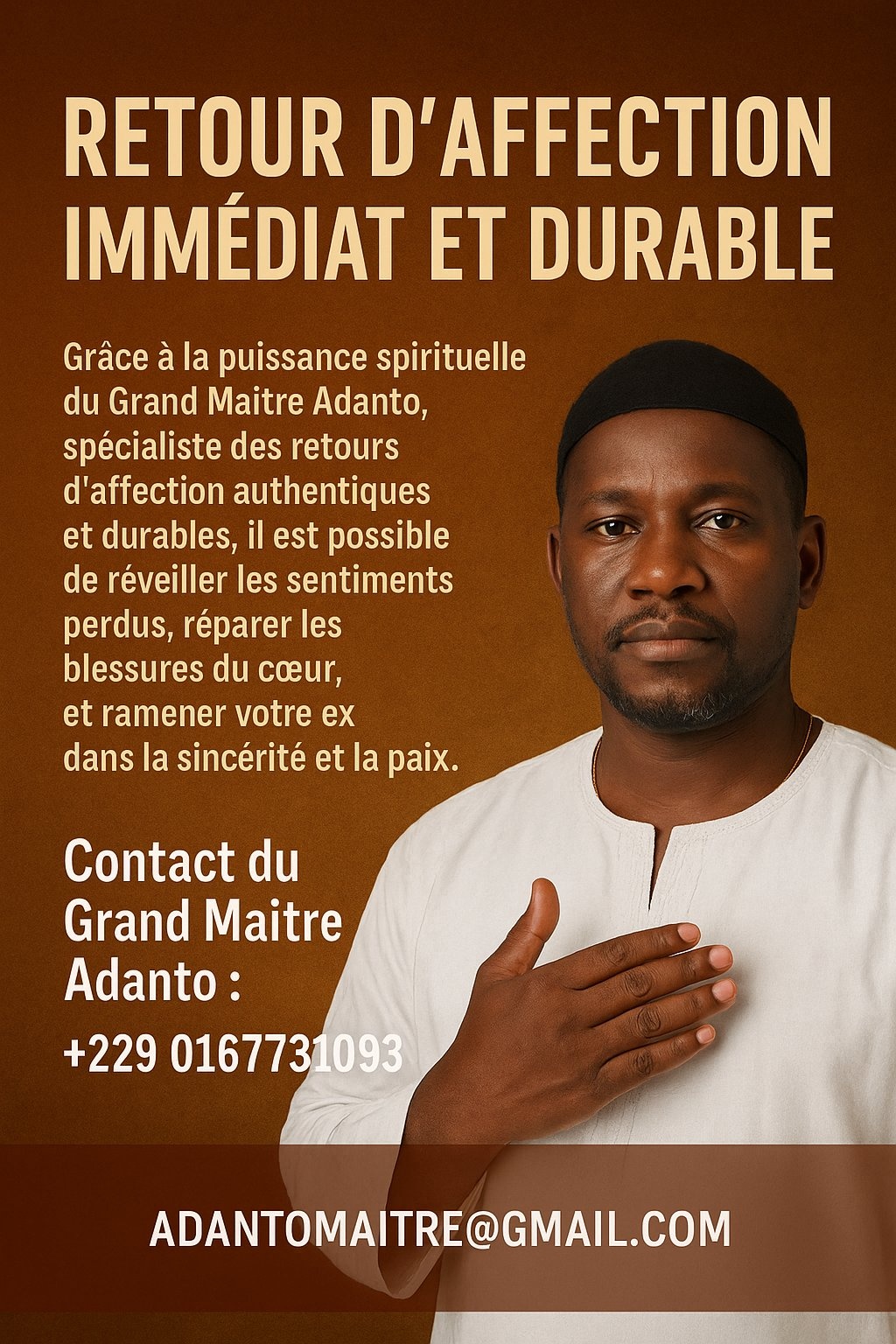  🔮 À propos du Grand Maître Spirituel Adanto 🔮