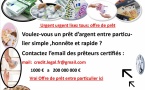   Belgique : Offre de prêt entre particuliers Très sérieux et rapide en 72 Heures ( credit.legal.fr@gmail.com )✅