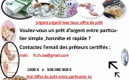    Suisse : Offre de prêt entre particuliers Très sérieux et rapide en 72 Heures  : fr.ch.be@gmail.com ✅