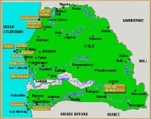 Carte du Sénégal Carte du Sénégal