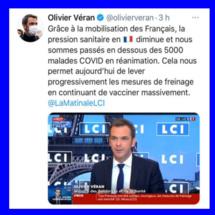 #vaccination #Covid19 Olivier Veran "Notre rythme de vaccination est le bon, et nous continuerons pour protéger tous les Français."