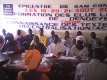 DIOURBEL-COMMUNE DE DENDEYE-DECENTRALISATION LES ELUS LOCAUX A L’ECOLE DE L’ACTE 3 Adama NDIAYE