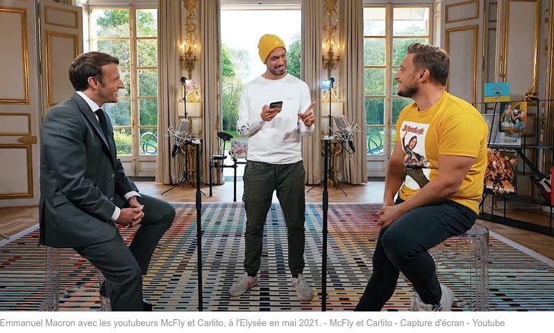 Les youtubeurs McFly et Carlito diffusent leur concours d'anecdotes avec Emmanuel Macron