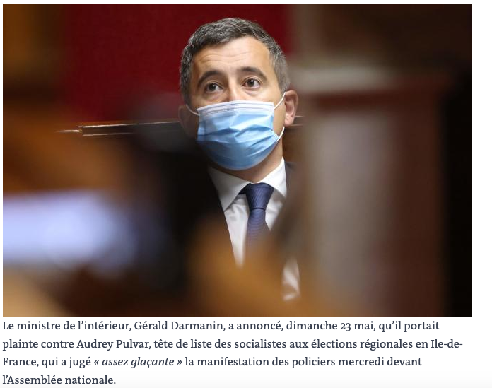 Gérald Darmanin annonce porter plainte contre Audrey Pulvar, l’accusant de « diffamer la police »