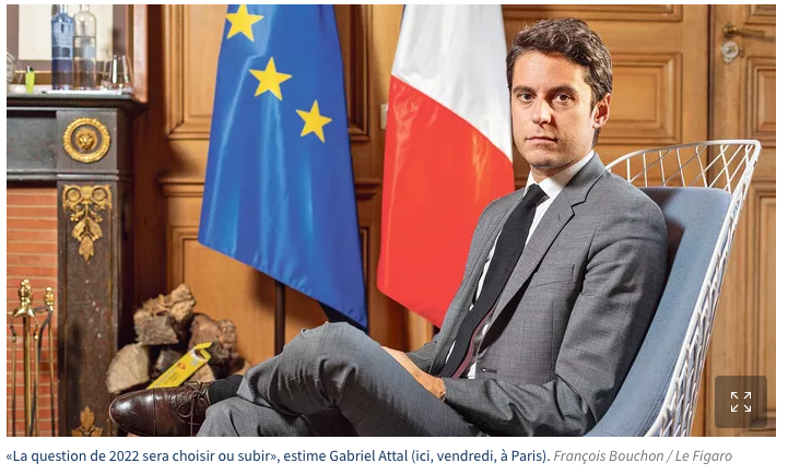 Gabriel Attal: «La question de 2022 sera “choisir ou subir”»