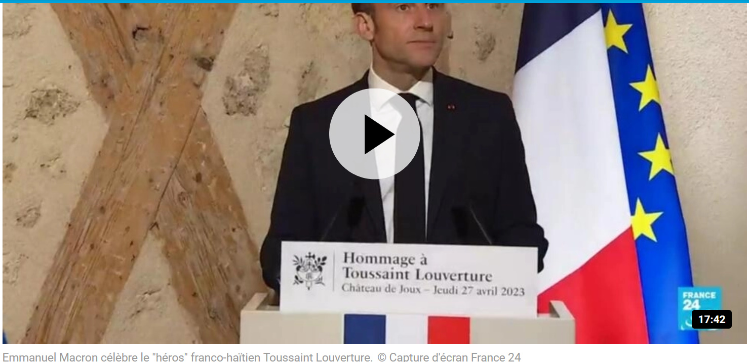 Abolition de l'esclavage : Emmanuel Macron célèbre le "héros" franco-haïtien Toussaint Louverture
